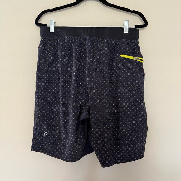 Lululemon T.H.E. Short *Luxtreme Liner 9" in Cross Me Split Pea Naval Blue sz L - Picture 5 of 7